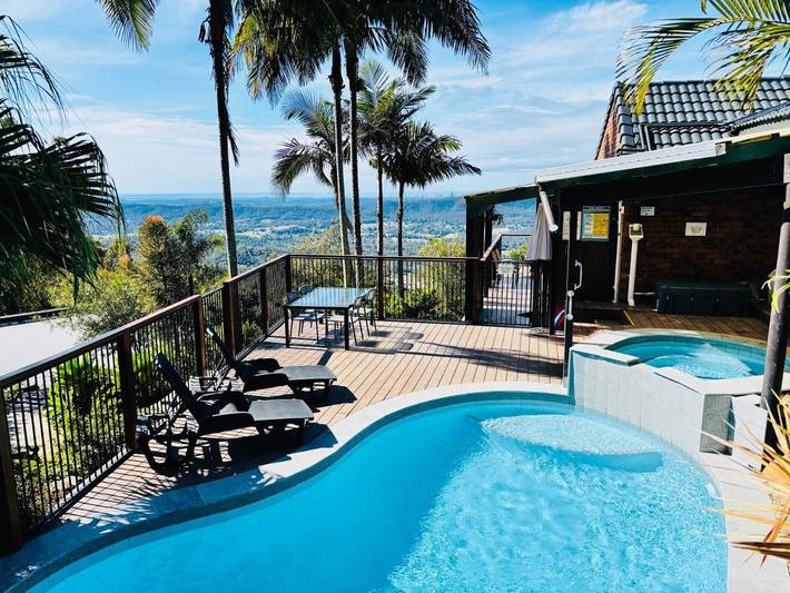 Casa de huéspuedes para 2 personas, con jardín además de jacuzzi y piscina en Australia