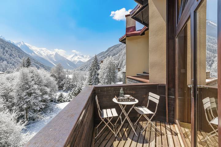 Appartement entier, Grand Roc A217 150m from Slopes, Mont-Blanc View, Parking & WiFi in Argentière, Chamonix-Mont-Blanc