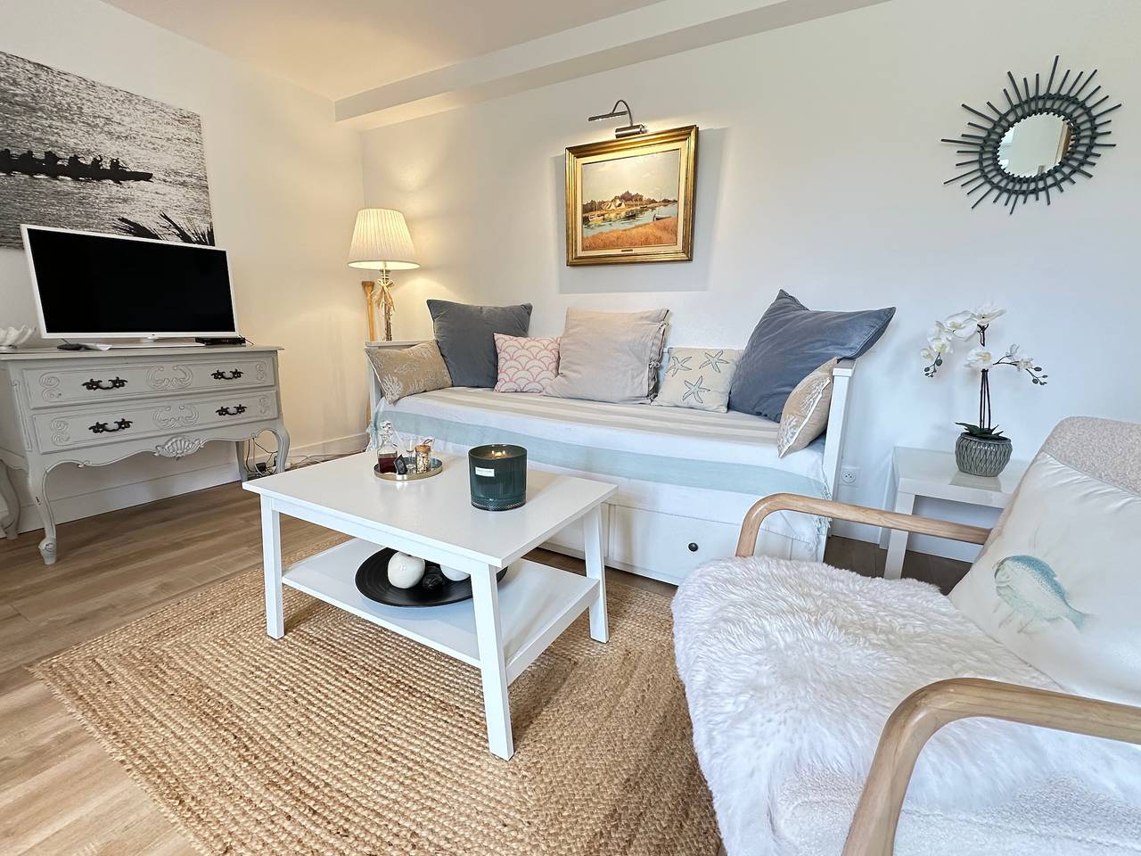 Apartamento entero, Apartamento 'Prat Bras - T1 Cocooning' con jardín compartido y Wi-Fi in Le Pouldu, Clohars-Carnoët