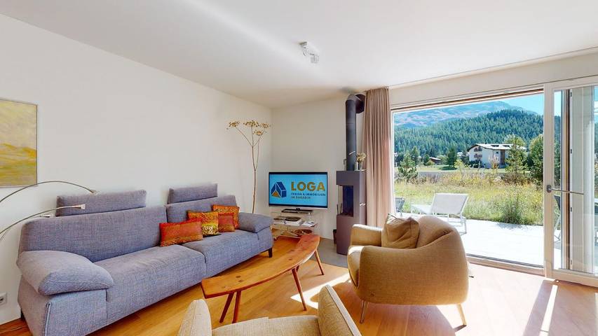 Ferienwohnung für 4 Personen, mit Terrasse und Garten sowie Ausblick in Celerina - 2