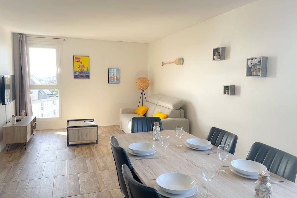 Ganze Wohnung, L'Horizon-Apartment-Standard-Ensuite Bad-Blick zur Meerseite in Calais, Calais und Umgebung
