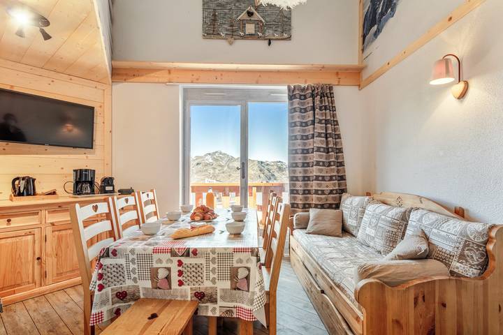 Ferielejlighed for 8 personer, med balkon i Val Thorens