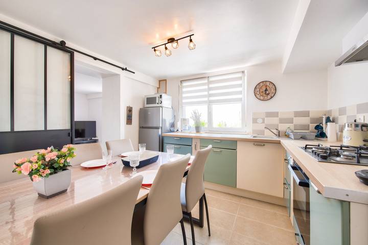 Appartement de vacances pour 5 personnes, avec Terrasse et Jardin