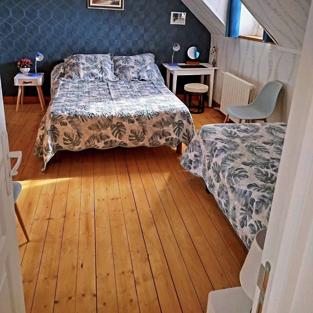 Chambres d'hôtes à la campagne - chambre bleue in Juignettes, Région d'Évreux