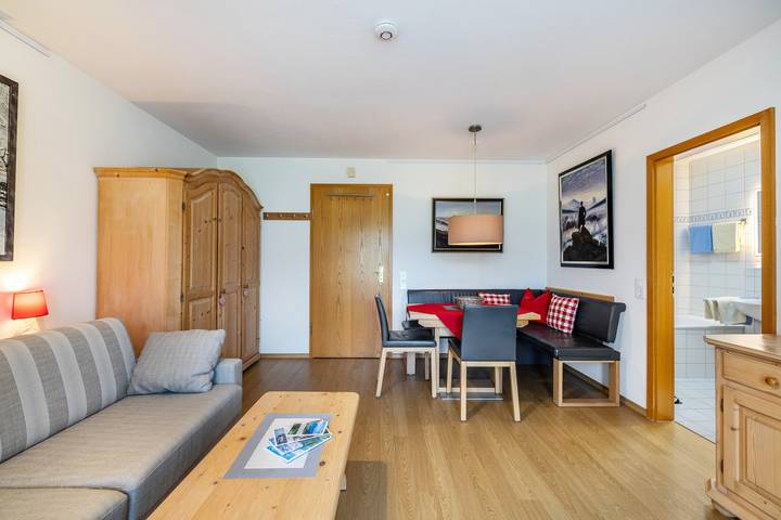 Studio entier, Studio « Brünnstein- n° 13 » avec vue sur la montagne, terrasse privée, piscine et sauna in Oberaudorf, Alpes bavaroises