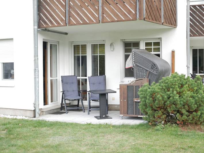 Bungalow für 2 Personen, mit Terrasse und Garten sowie Ausblick