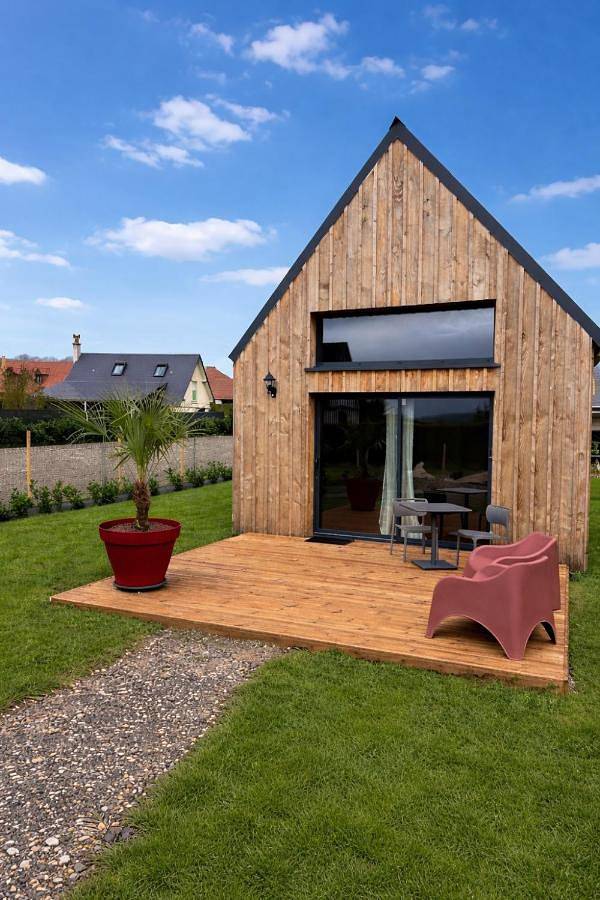 Chalet pour 2 personnes, avec Terrasse ainsi que Jardin et Vue