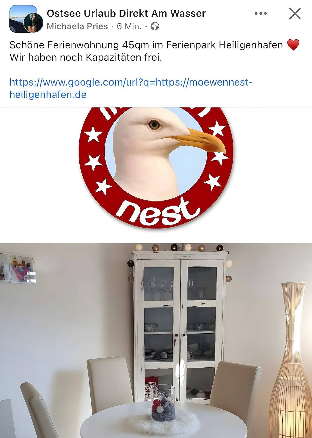 Apartamento entero, Apartamento 'Moewennest' con balcón y Wi-Fi in Heiligenhafen, Distrito de Holstein Oriental