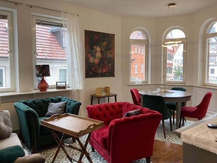 Geheel appartement, Appartement 'Luise' met gedeeld terras en Wi-Fi in Münsingen, Neckar-Alb