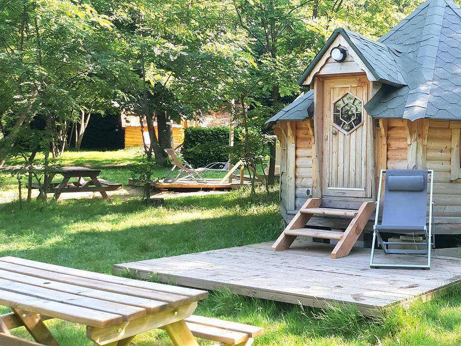 Camping Ushuaïa Villages Le Viaduc - Einzigartig 3 personen - Finnisches Kota & privates Spa in Arlebosc, Tournon-sur-Rhône und Umgebung