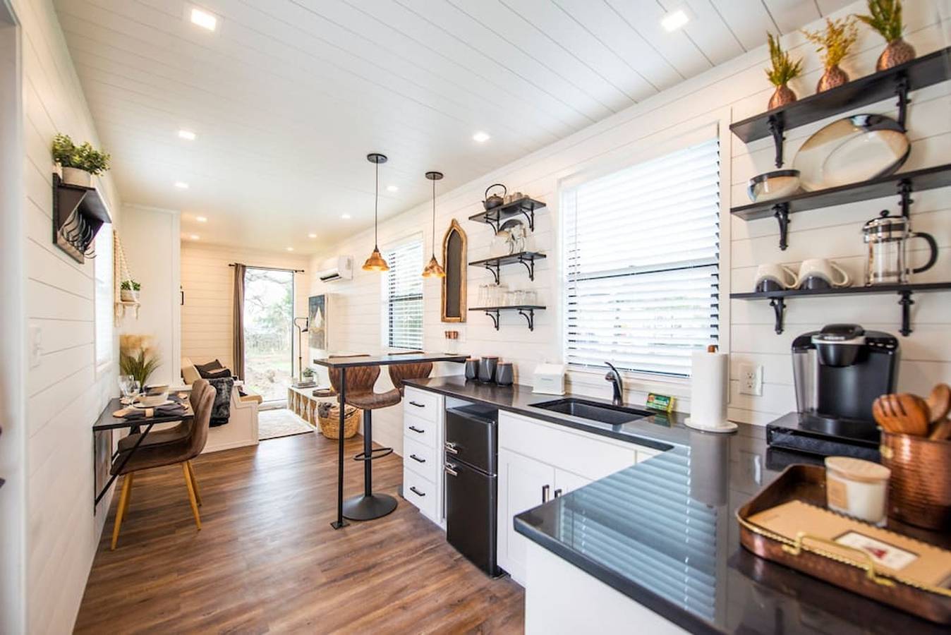 The Newtonian Tiny Container Home near Magnolia in McLennan County