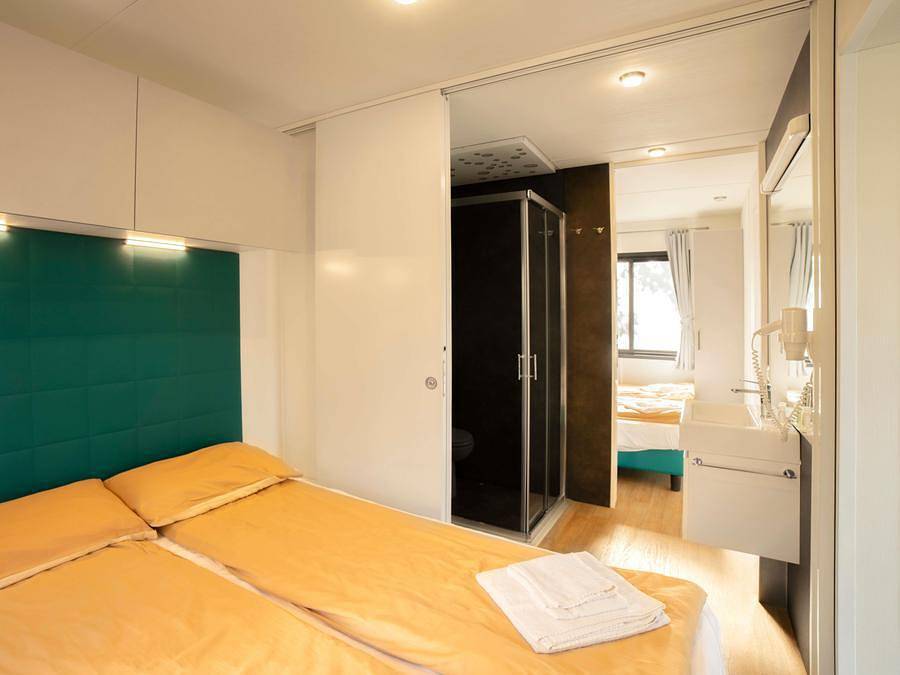 Vallicella Glamping Resort - Mobilheim 5 personen - Cottage Next Xl Panorama in Scarlino, Grosseto Provinz