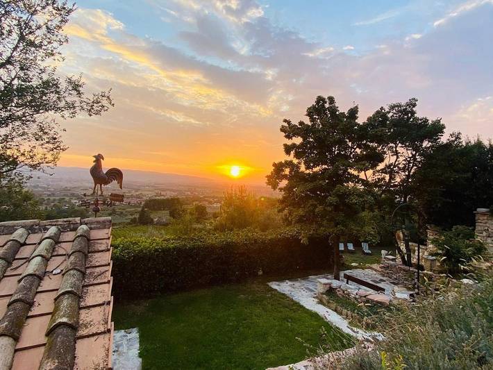 Chambre d’hôte pour 2 personnes, avec jacuzzi ainsi que terrasse et jardin à Spello