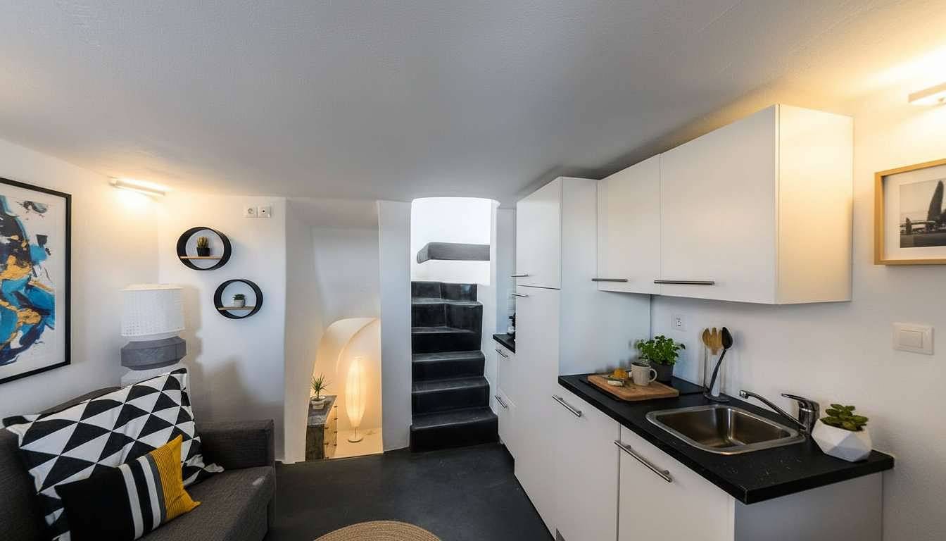 Appartement entier, Appartement de vacances pour 5 personnes avec jacuzzi in Emporio, Santorin