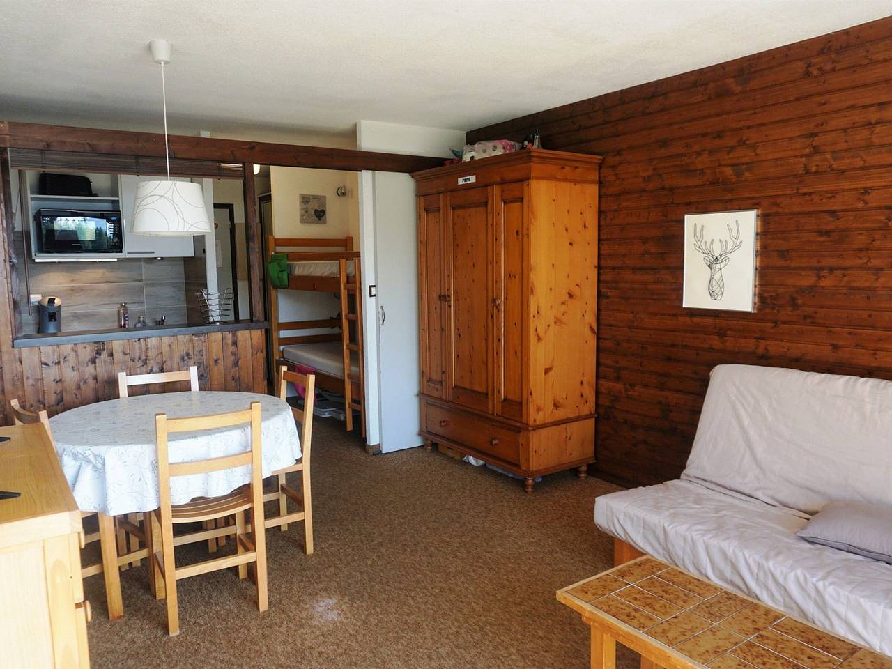 Estudio entero, Estudio cabina acogedor de 27 m² - 4 personas, cerca de pistas y comercios in Orcières, Parque Nacional de los Ecrins