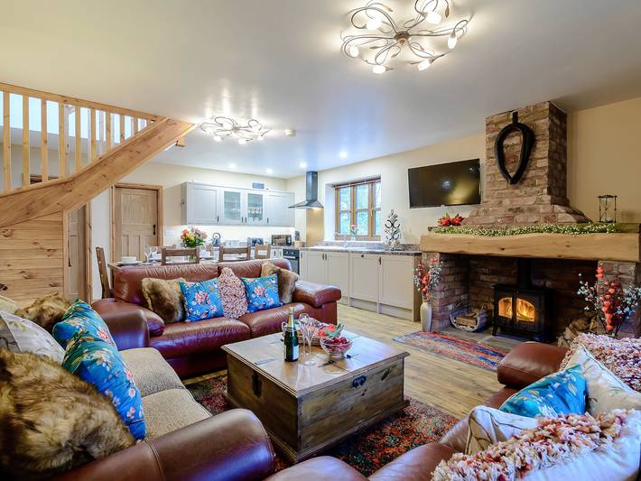 Log cabin for 7 people, with garden in Brandesburton