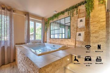 Gîte pour 4 personnes, avec jacuzzi et sauna dans Lac de Nantua