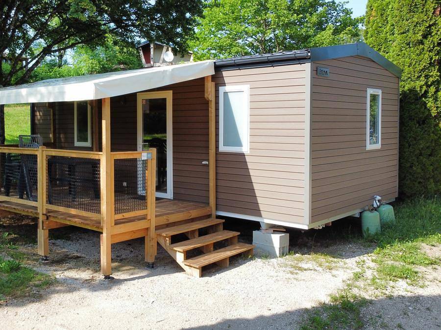 Camping Domaine de l'Epinette - Mobilheim 5 personen - Komfort Plus - klimatisiert in Châtillon (Jura), Jura