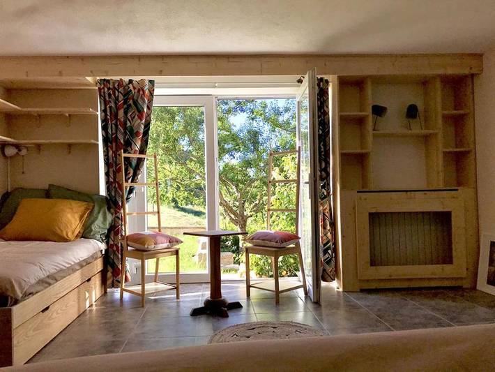 Chambre d’hôte pour 4 personnes, avec vue