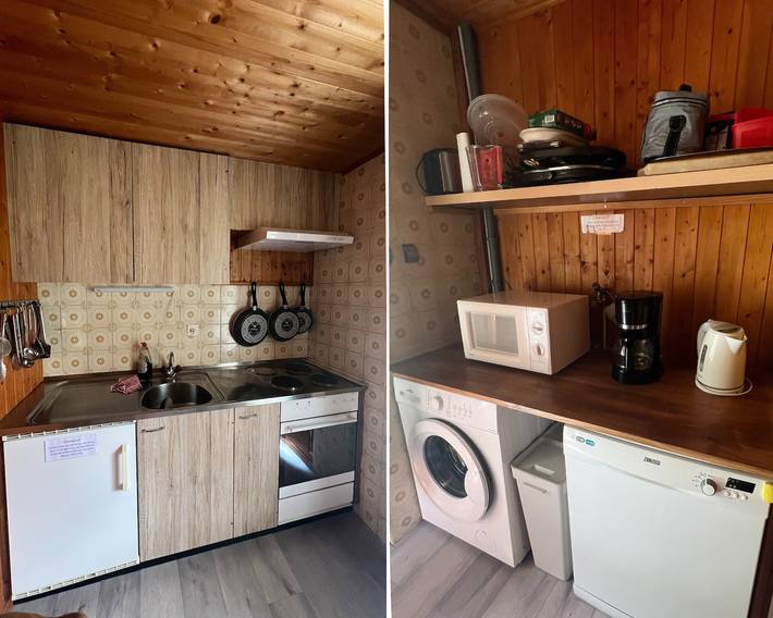Hütte für 6 Personen, mit Terrasse und Ausblick sowie Garten, mit Haustier in Matterhorn