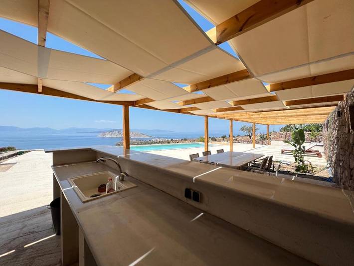 Location de vacances pour 15 personnes, avec jardin ainsi que piscine et vue dans Perdika - 4