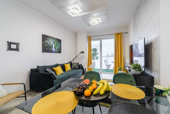 Ganze Wohnung, Lumina Deluxe apart with balcony near Atlas Arena in Łódź, Region Lodz