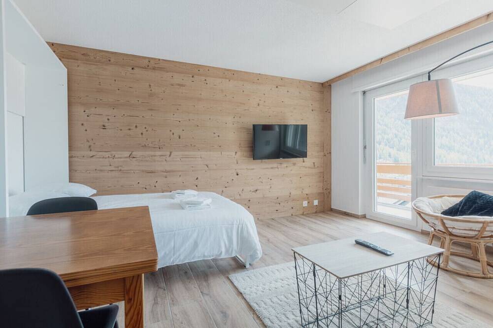 Ganze Wohnung, Appartement Avec vue Majestueuse sur les Montagnes in Leukerbad, Leukerbad & Umgebung
