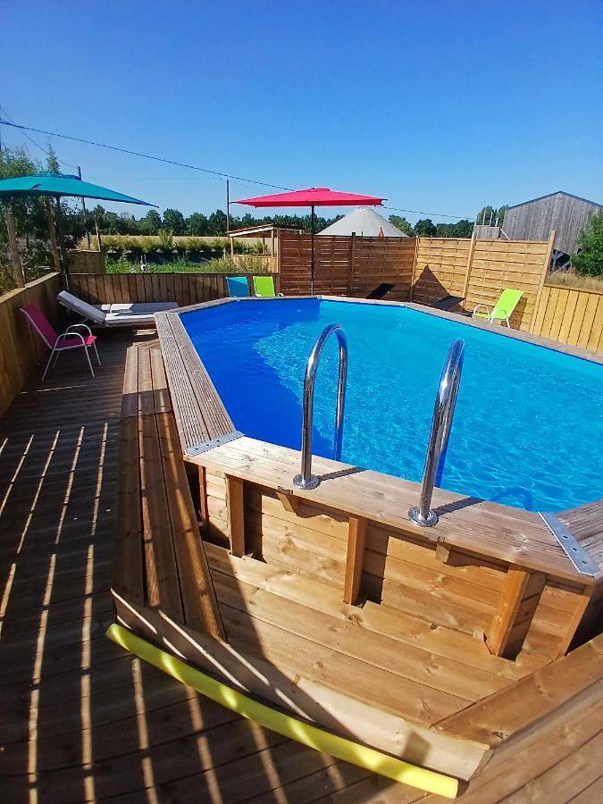 Maison de vacances pour 6 personnes, avec Terrasse ainsi que Jardin et Piscine