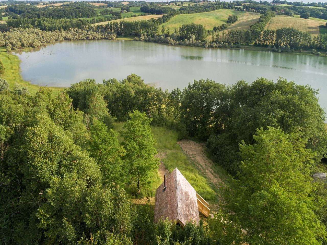 Charme de Peyrusse : Piscine et Vues in Peyrusse-Grande, Gers