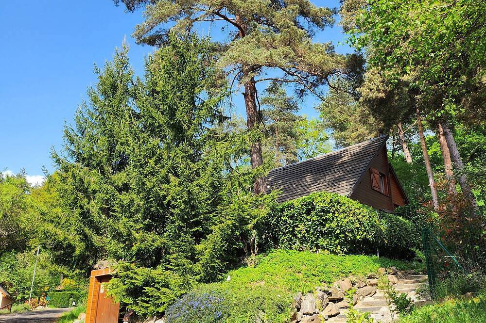 Chalet au bord du lac de Bort les Orgues, ecrin de verdure dans le Cantal in Beaulieu, Parc naturel régional des Volcans d'Auvergne