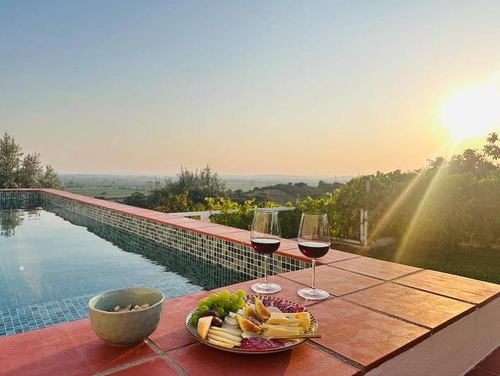 Casa de férias para 4 pessoas, com vista e jardim e ainda piscina em Chamusca
