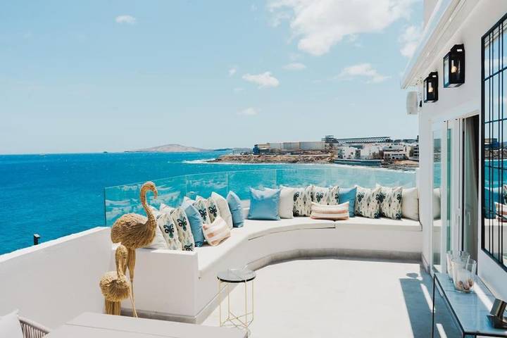 Apartamento para 6 personas, con balcón y vistas en Melenara