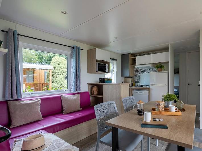 Camping Les Alizés - Mobilheim 9 personen - Presta+ 40m² in Lannion, Ceinture Dorée