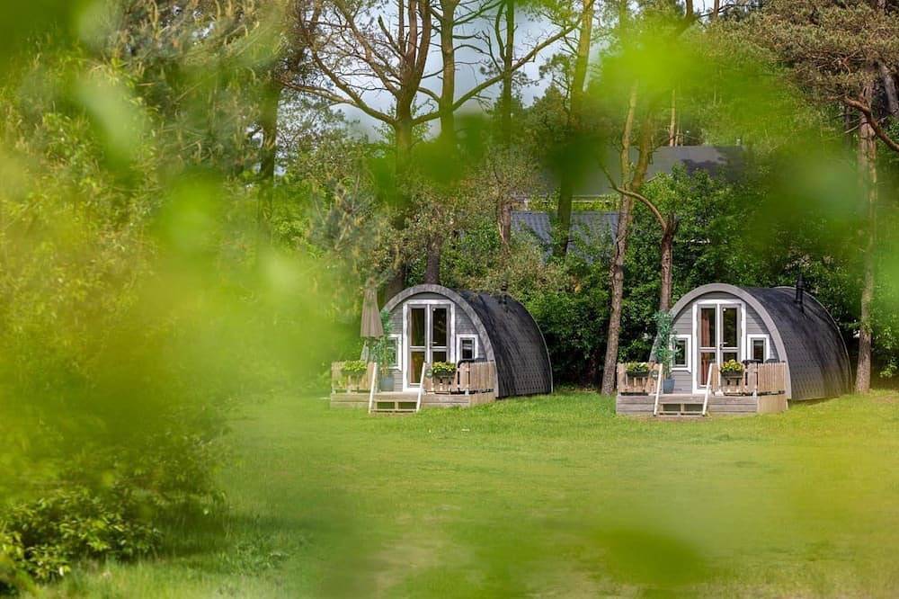 Unsere Wood Lodges sind ansprechend eingerichtet und komplett ausgestattet. in Wilsum, Landkreis Grafschaft Bentheim