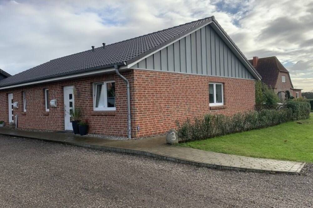 Ferienhaus Waterkant mit Hund in Klanxbüll/ Nf, nahe der dänischen Grenze in Klanxbüll, Nordfriesland