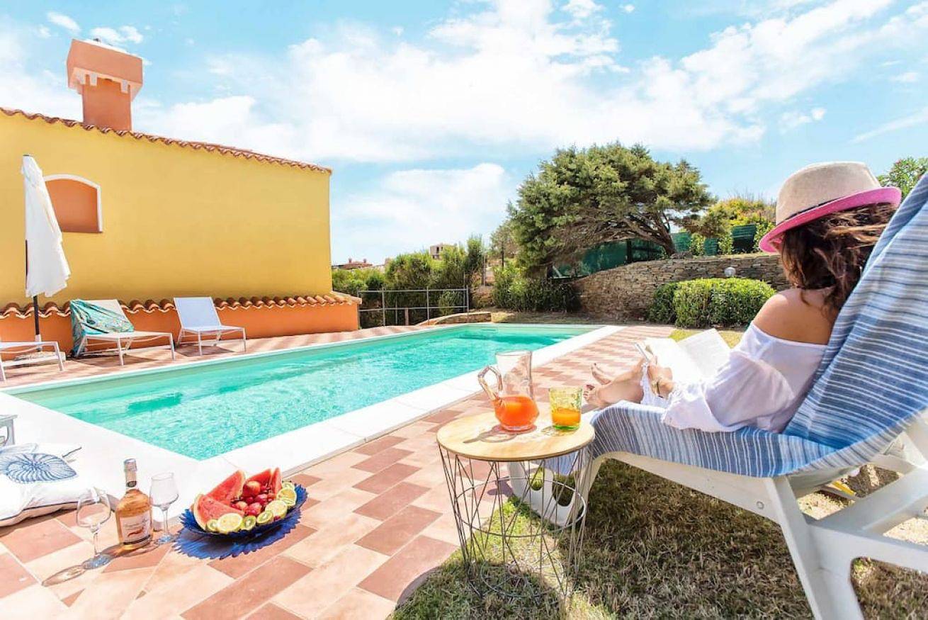 Villa für 6 Personen mit Seeblick in Stagno di Casaraccio, Punta De Su Turrione