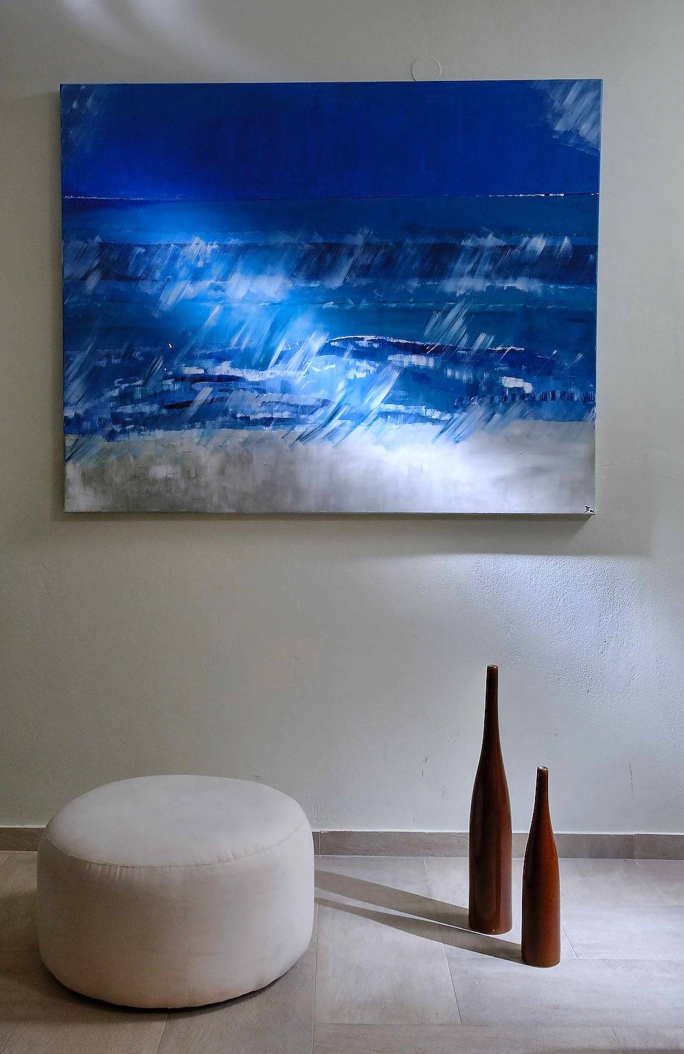 Villa Ouranos our dream in blue and cream with seaview and pool in Lasithi
