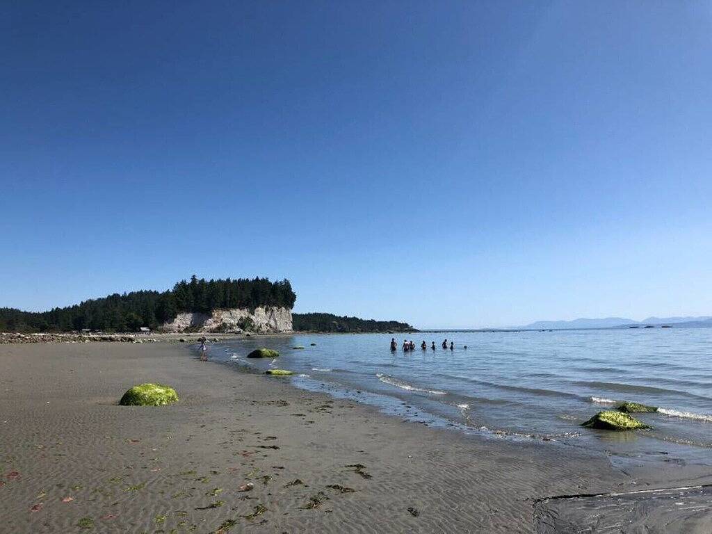 Ozeanansicht, offener Plan mit herausgestelltem Grundgestein in Sunshine Coast Regional District