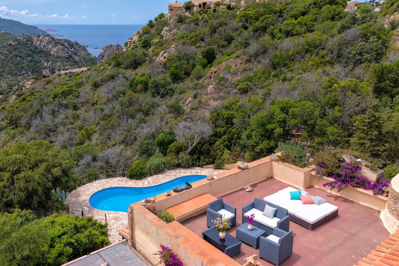 Villa „Querida“ mit Meerblick, privatem Pool und privater Terrasse in Costa Paradiso, Trinità d'Agultu e Vignola