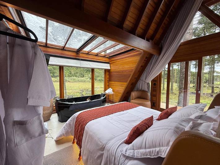 Chalet pour 2 personnes, avec vue sur le lac ainsi que jardin et vue, animaux acceptés - 1