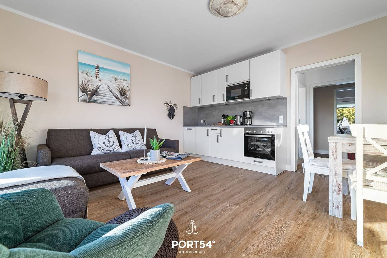 Ganze Wohnung, Deck 6 - für 3 Personen, 1. Og, Balkon, zentrale Lage, ideal für Fahrradausflüge in Büsum, Dithmarschen