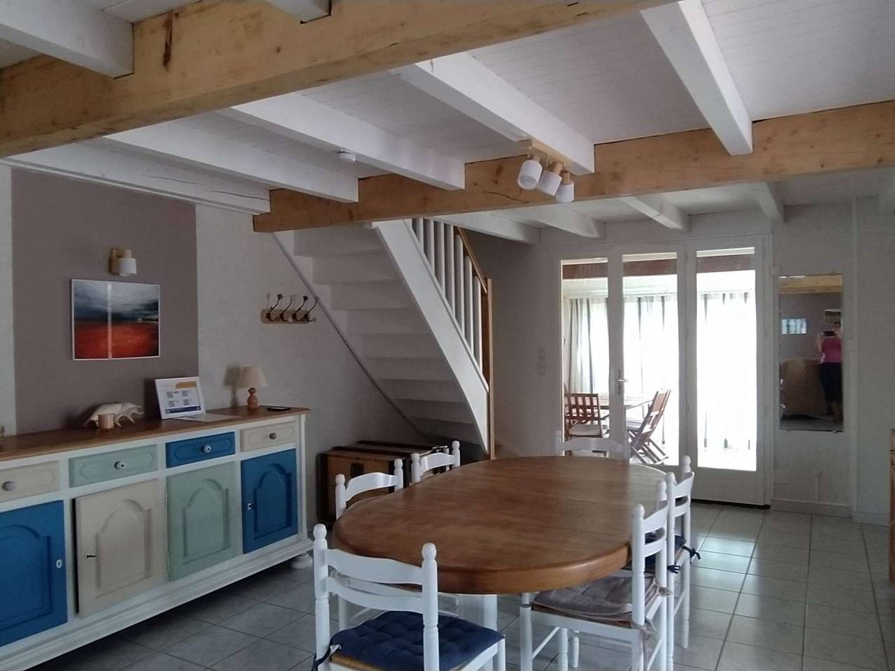 Maison climatisée 4 pièces, 8 couchages, proche plage et commerces, avec véranda et barbecue in Saint Pierre la Mer, Fleury