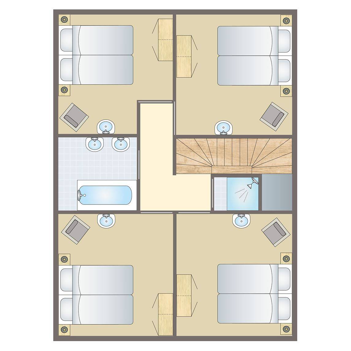 Bungalow für 12 Personen mit Balkon/Terrasse in Oostmahorn, Lauwersmeer