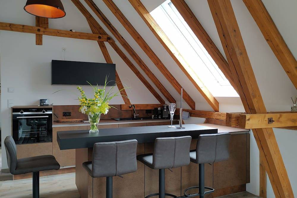 Ganze Wohnung, Exclusive Studiowohnung mit Dachterrasse und Vesteblick im Cortendorfer Stadel in Coburg, Oberes Maintal - Coburger Land