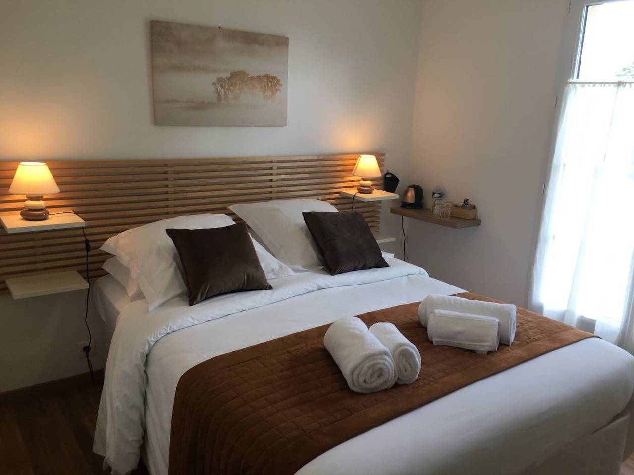 Chambres d'hôtes les Paleines - Chambre 1 « brume d’automne » in Chabrac, Charente