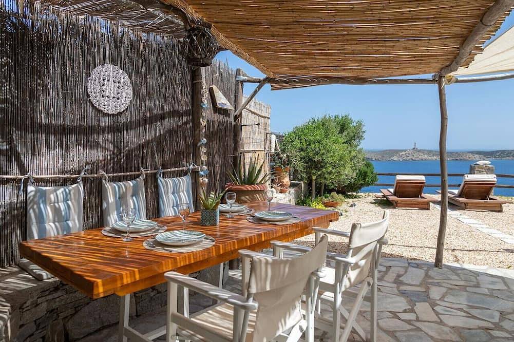 Aegean View Seaside Home with Sea Access in Siros