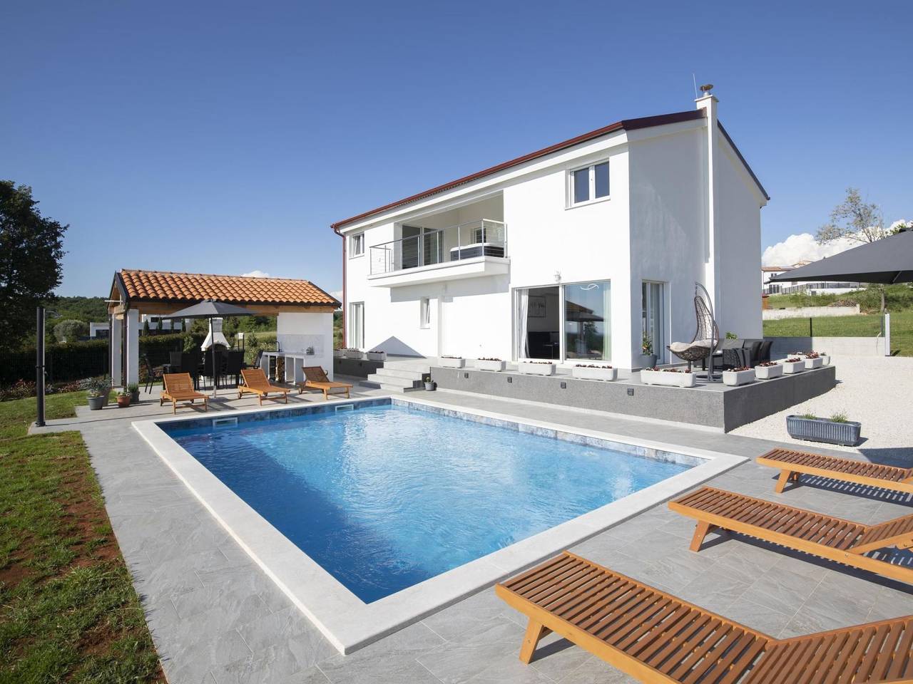 Villa Euphoria mit Pool, Sauna und Whirlpool in Visnjan, Općina Višnjan