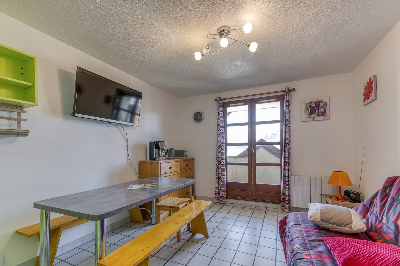 Estudio entero, Apartamento 'Granges 5 Studio' con vistas a la montaña y balcón in Villard-Reculas, Parque Nacional de los Ecrins