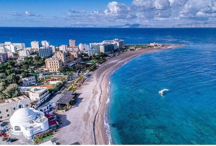 Vakantieappartement voor 4 personen, met balkon en uitzicht in Rhodos Stad