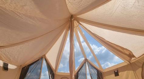 Star Gazing Cozy Hot Tent with heater and tv in Isle of Anglesey